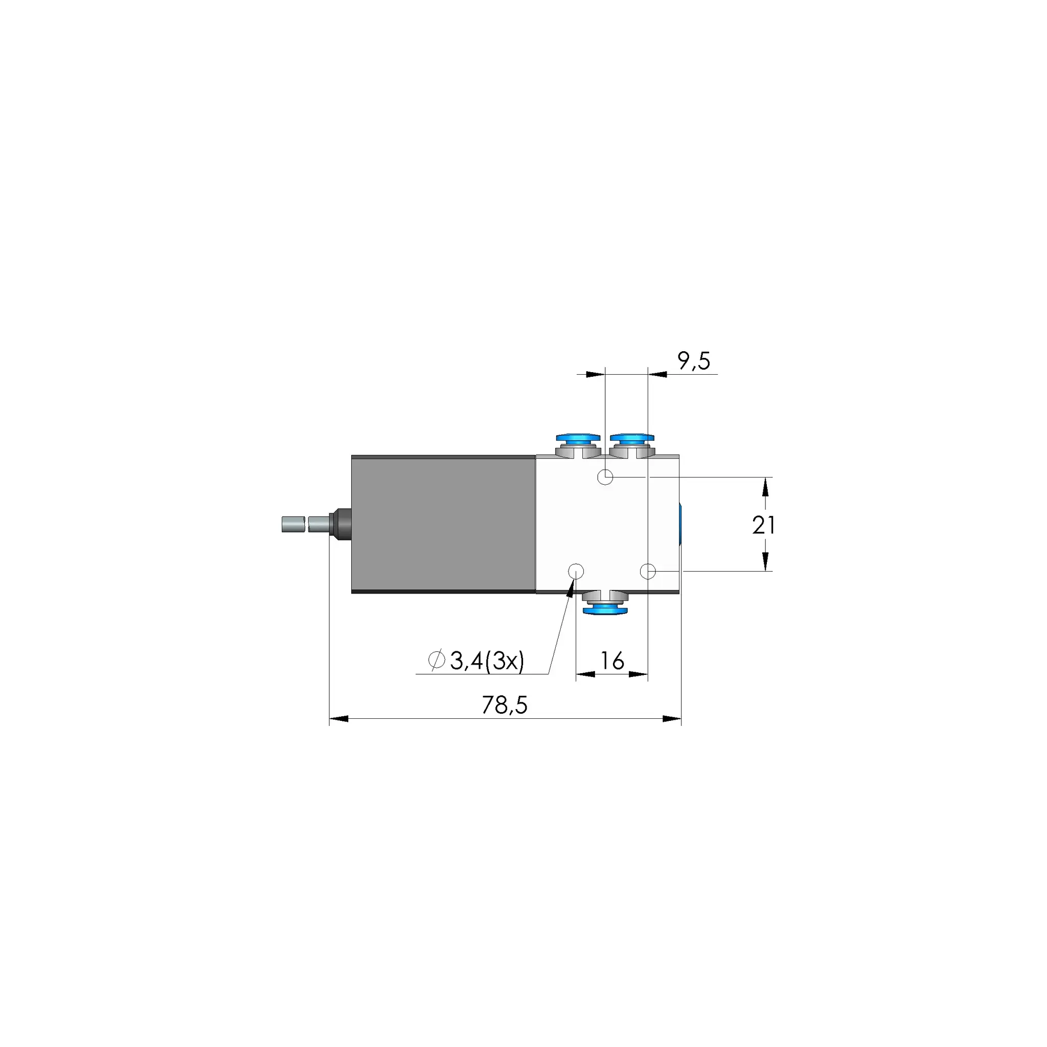 Produktfoto 1 von Ingun PMV-MG3/2-QS4-24V-100L, Pneum. Magnetventil, SKU: 32680