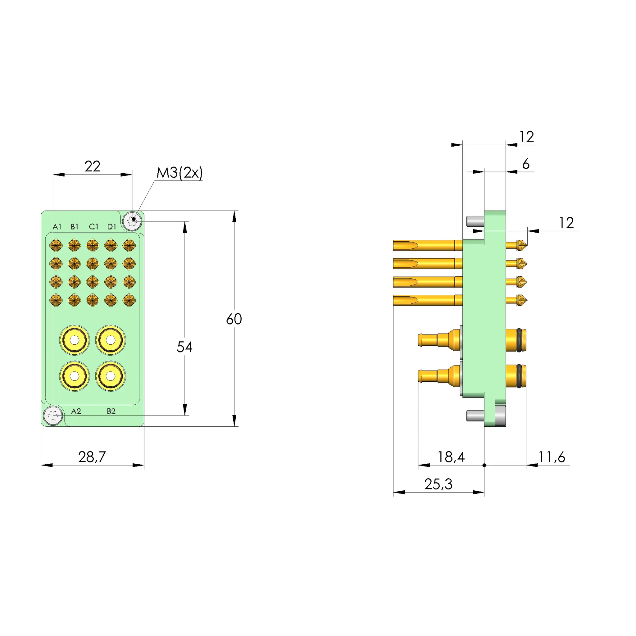 Produktfoto 1 von Ingun SB-T-MB-20/4-30A/PK3, Schnittstellenblock, SKU: 32020