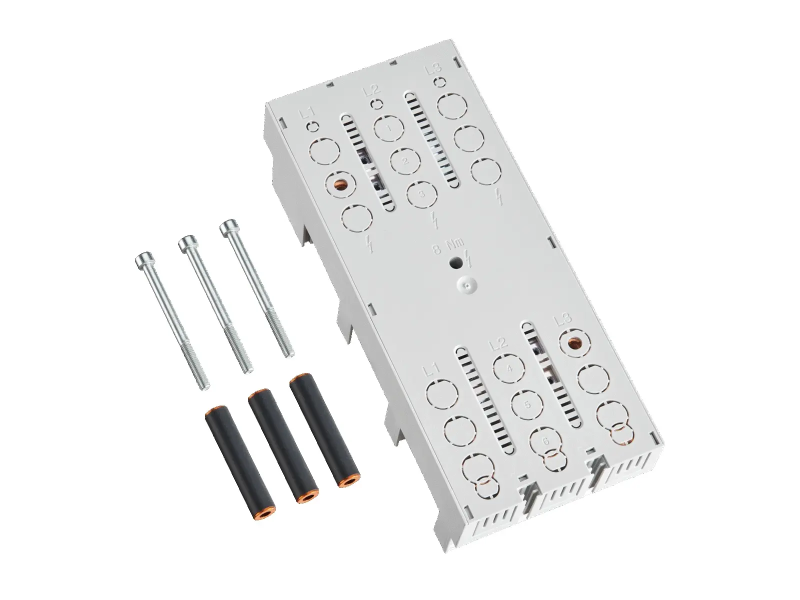 Produktfoto 1 von Wöhner 32017000A, Sammelschienenadapter 250 A, 3-polig
