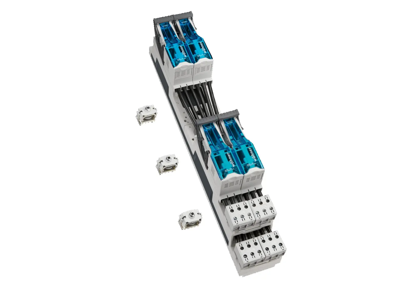 Produktfoto 1 von Wöhner 33777000A, Modul 4x NH-Sicherungslasttrennschalter, 3-polig