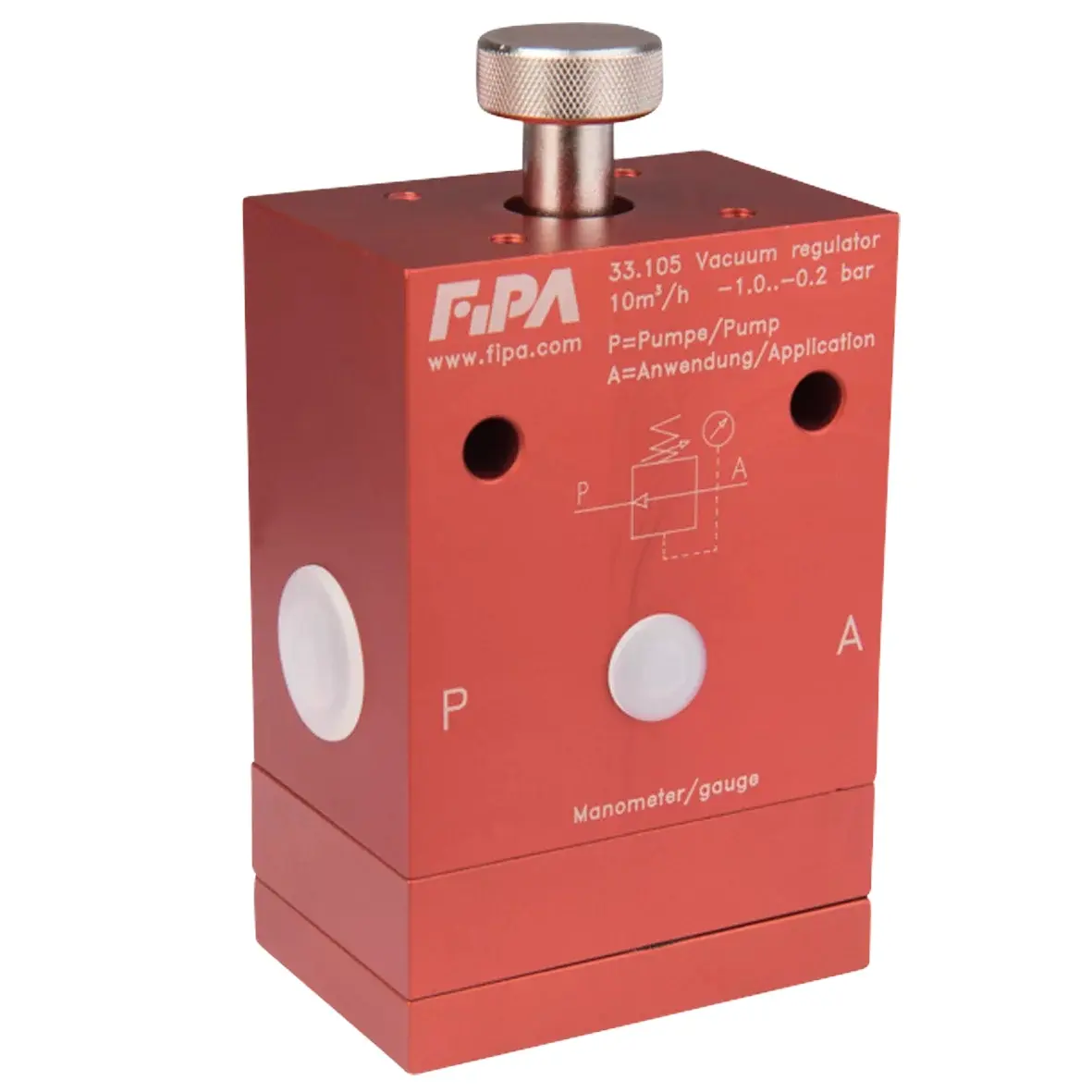 Produktfoto 1 von FIPA 33.105, Vakuumregler (ohne Vakuummeter) max. Durchflussmenge 10 m3/h