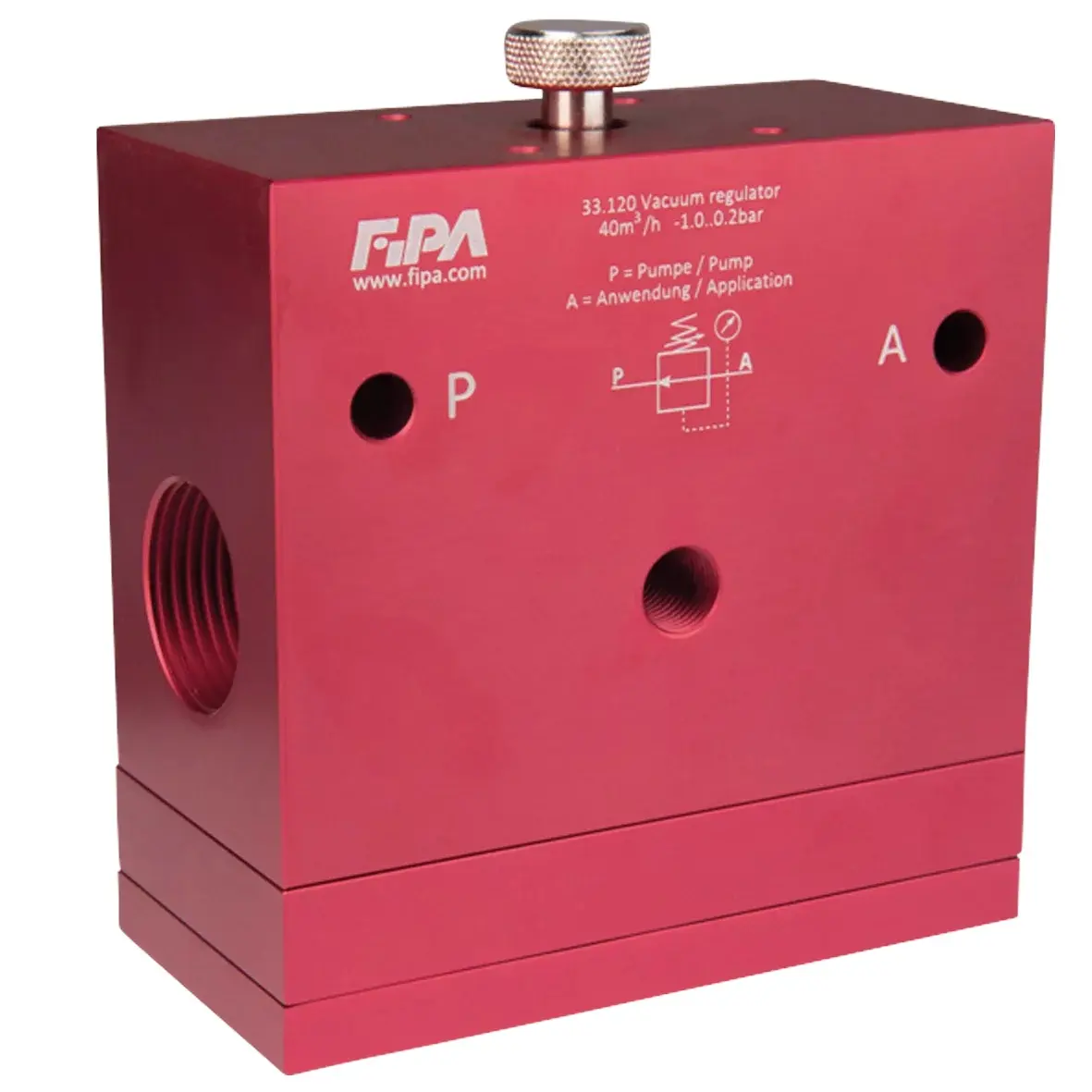 Produktfoto 1 von FIPA 33.120, Vakuumregler (ohne Vakuummeter) max. Durchflussmenge 80 m3/h