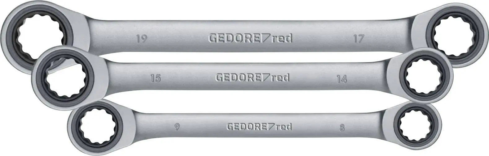 Produktfoto 1 von Gedore RED 3300898 R07405006 Doppel-Ringratschenschluessel-Satz 6-tg