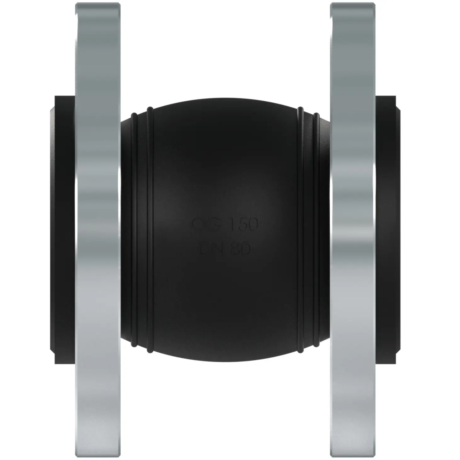 Produktfoto 1 von Fergo OG150 Gummi-Kompensator DN 80 PN16 NBR Stahl verzinkt Baulänge 150mm
