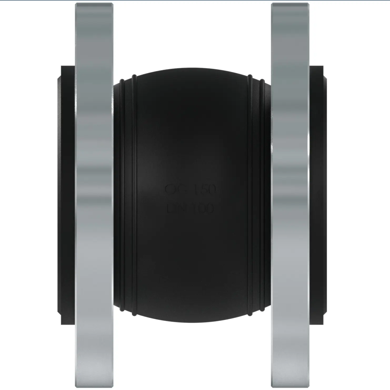 Produktfoto 1 von Fergo OG150 Gummikompensator DN 100 PN16 NBR Stahl verzinkt Baulänge 150mm