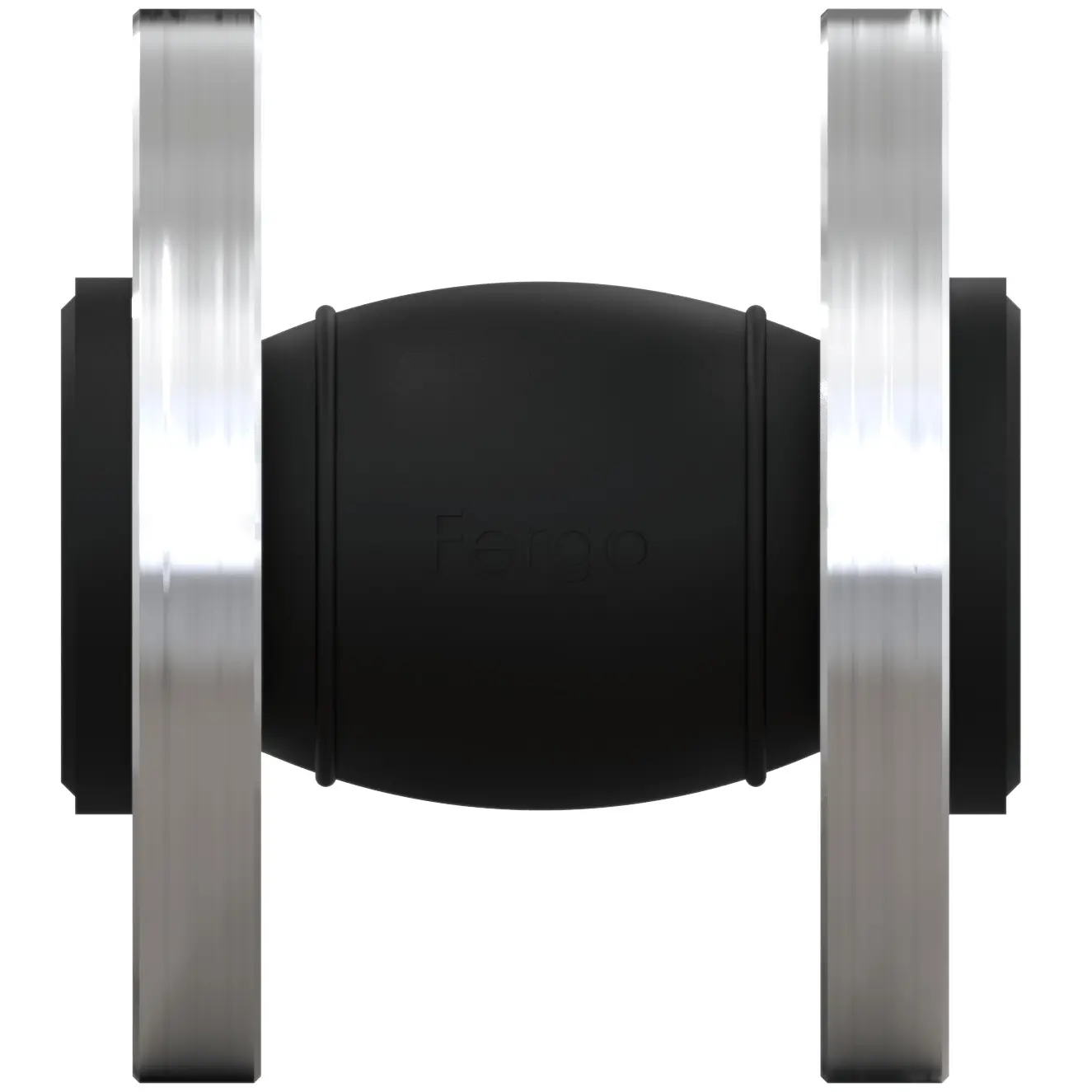 Produktfoto 1 von Fergo OG130 Gummikompensator DN 40 PN10/16 Edelstahl flansch EPDM 130mm