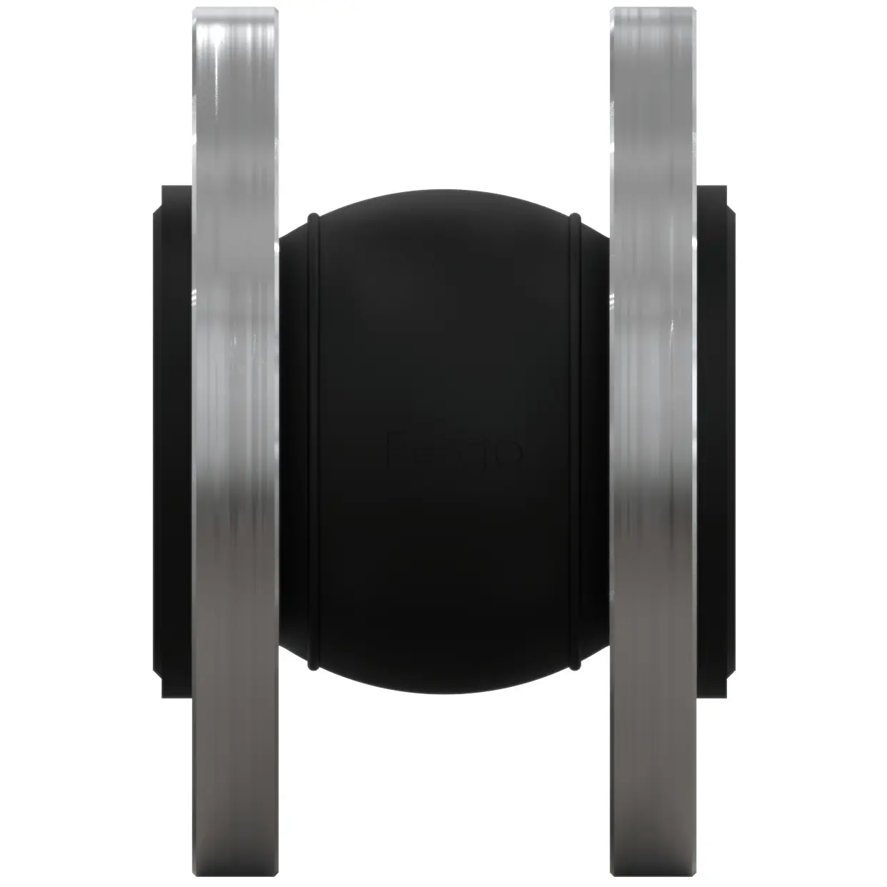 Produktfoto 1 von Fergo OG130 Gummikompensator DN 80 PN10/16 Edelstahl Flansch EPDM 130mm
