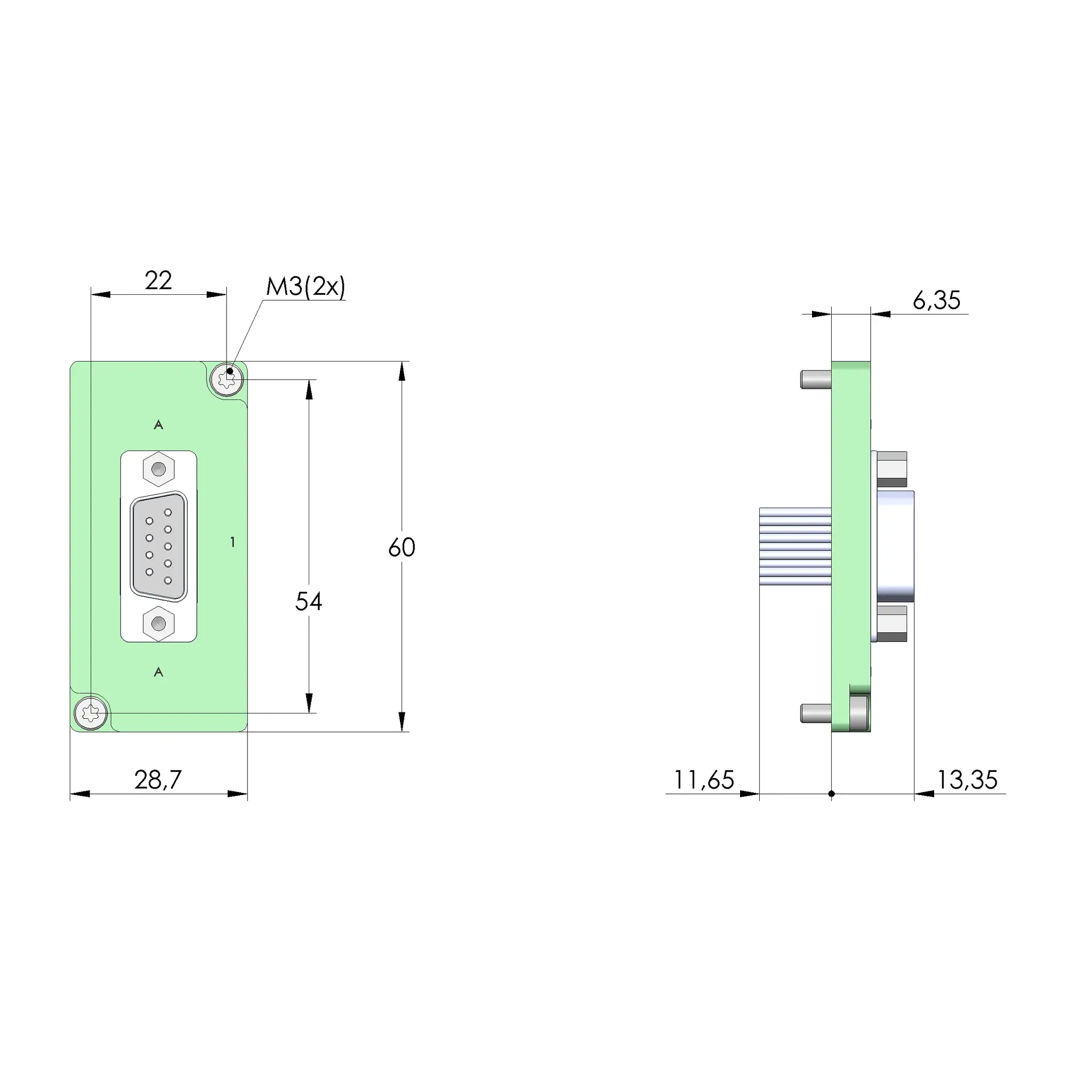 Produktfoto 1 von Ingun SB-P-SO-009-SUB-D, Schnittstellenblock, SKU: 35909