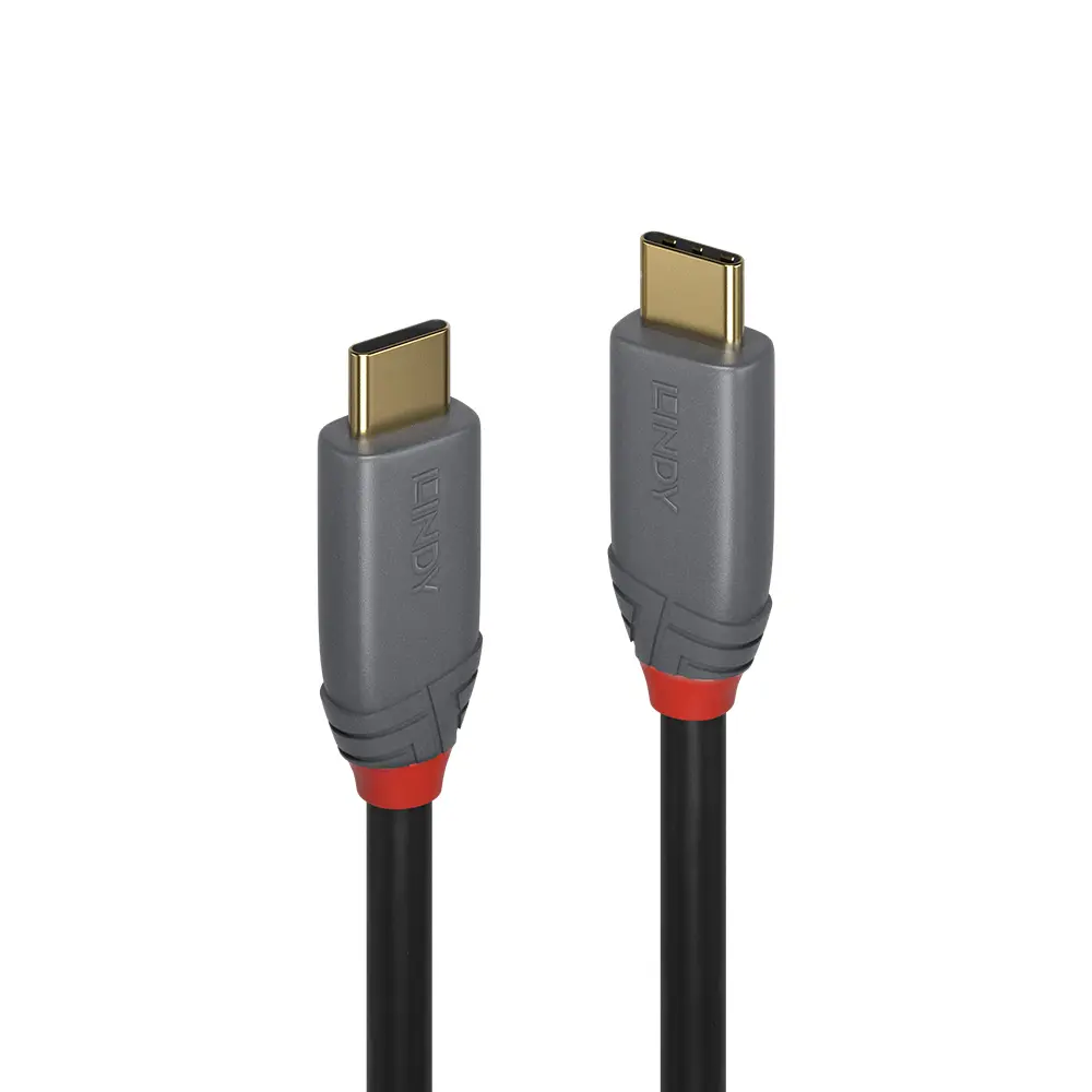 LINDY 36909, 7m USB 3.2 Type C to C Cable, 10Gbps, 100W PD, Anthra Line