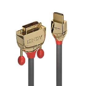 Produktfoto 1 von LINDY 36194, 1m HDMI an DVI Kabel, Gold Line