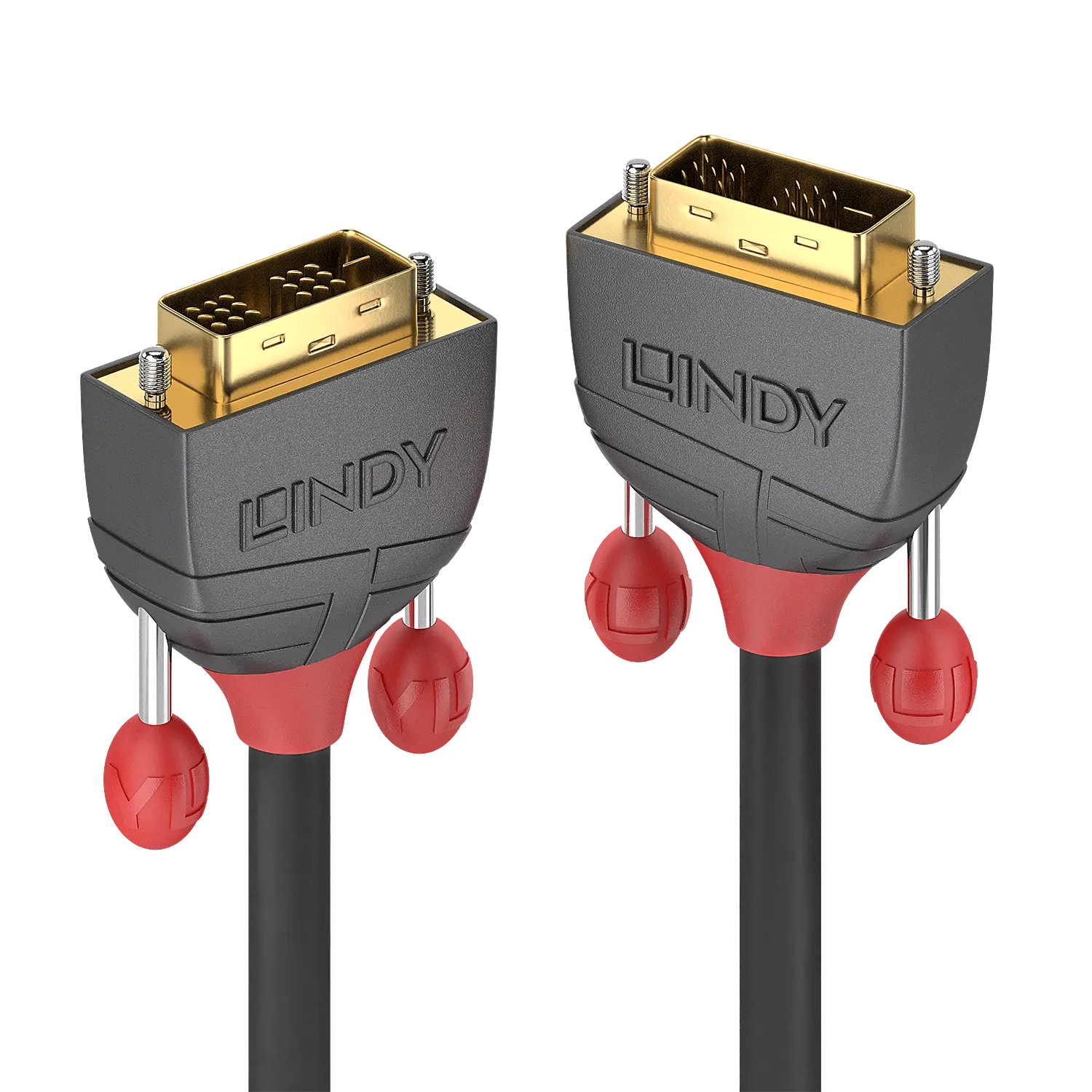 Produktfoto 1 von LINDY 36240, 10m DVI-D Single Link Kabel, Anthra Line