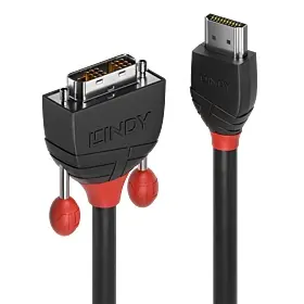 Produktfoto 1 von LINDY 36275, 10m HDMI an DVI Kabel, Black Line