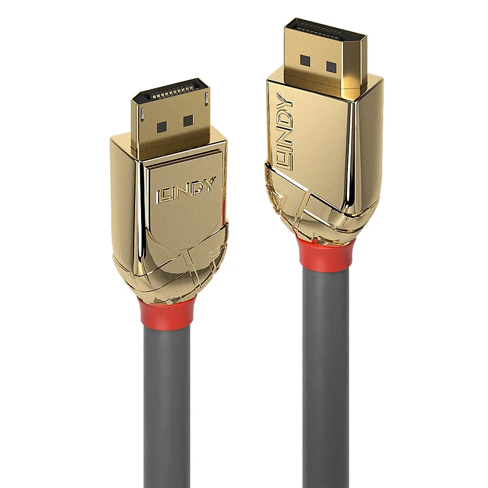 Produktfoto 1 von LINDY 36292, 2m DisplayPort 1.4 Kabel, Gold Line