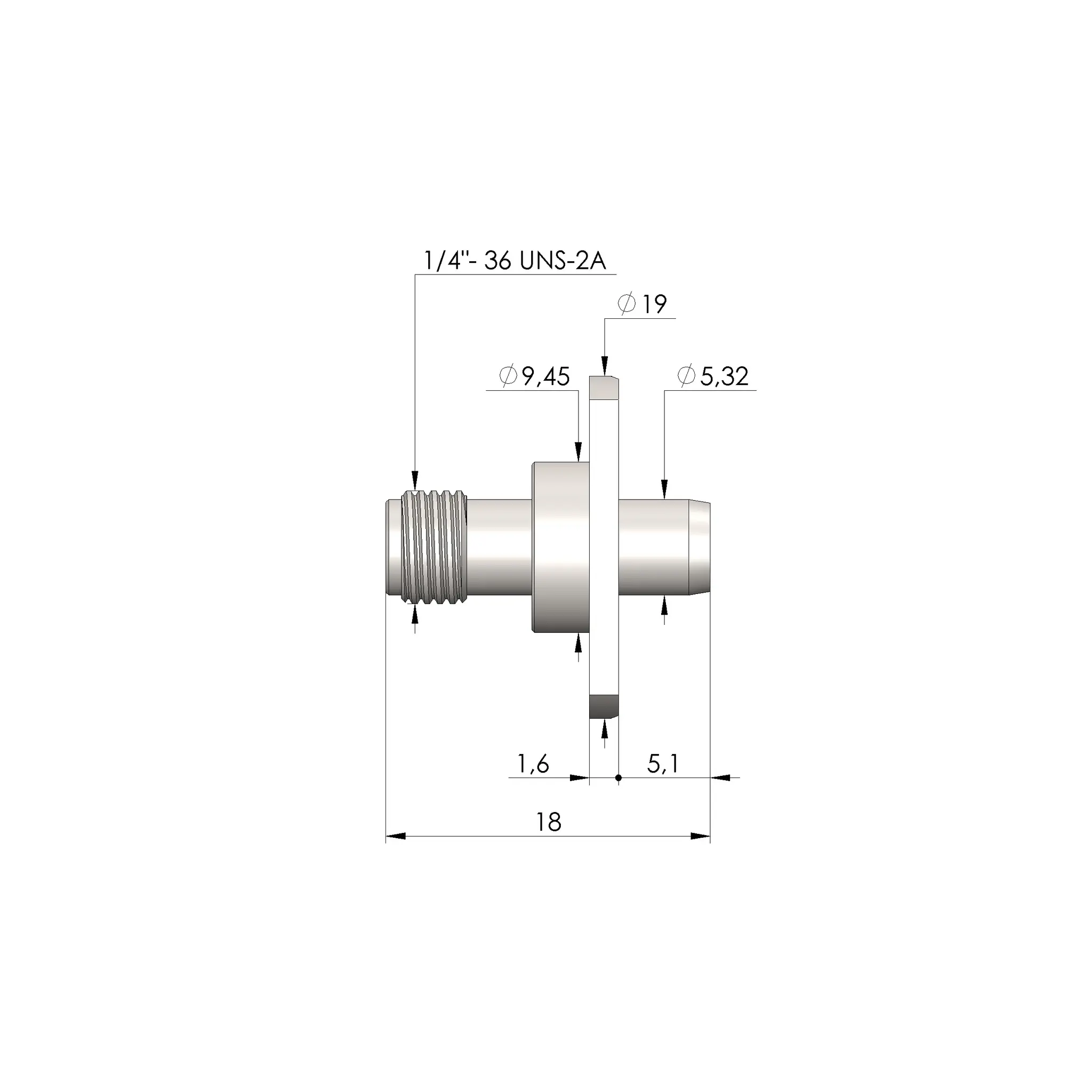 Produktfoto 1 von Ingun STV-BMA/SMA-M/F-18GHz-50OHM-FS, Steckverbinder BMA/SMA, SKU: 37065