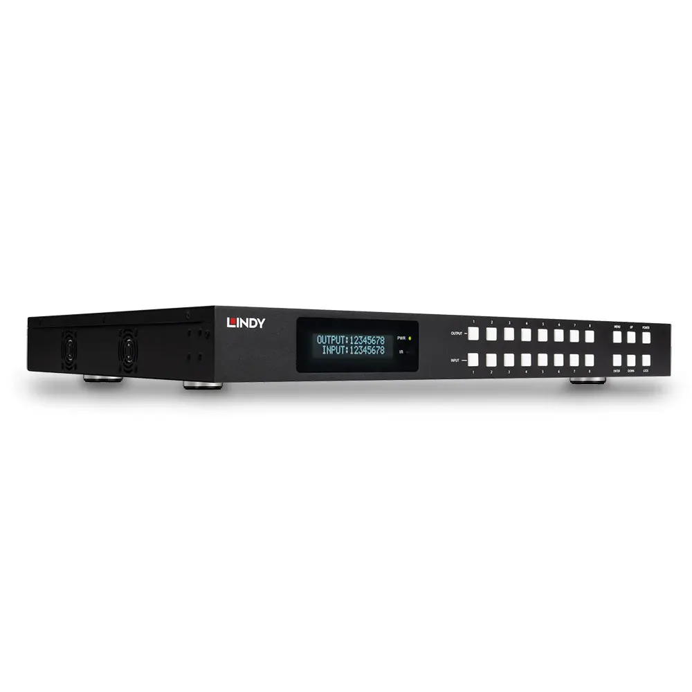 Produktfoto 1 von LINDY 38434, 8x8 HDMI 4K60 Seamless Multi-View Matrix with Video Wall Scaling