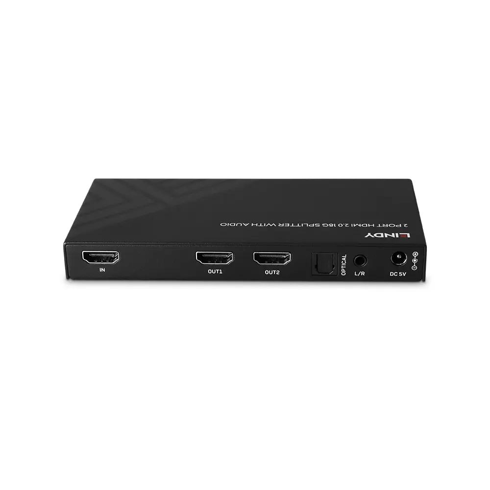 Produktfoto 1 von LINDY 38534, 2 Port HDMI 8K60 Splitter mit Audio & Downscaling