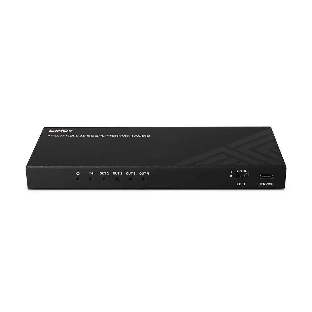 Produktfoto 1 von LINDY 38535, 4 Port HDMI 8K60 Splitter mit Audio & Downscaling