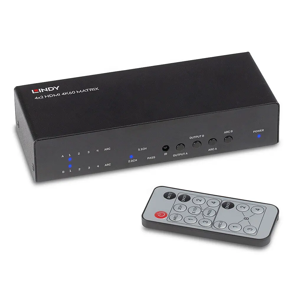 Produktfoto 1 von LINDY 38084, 4x2 HDMI 4K60 Matrix