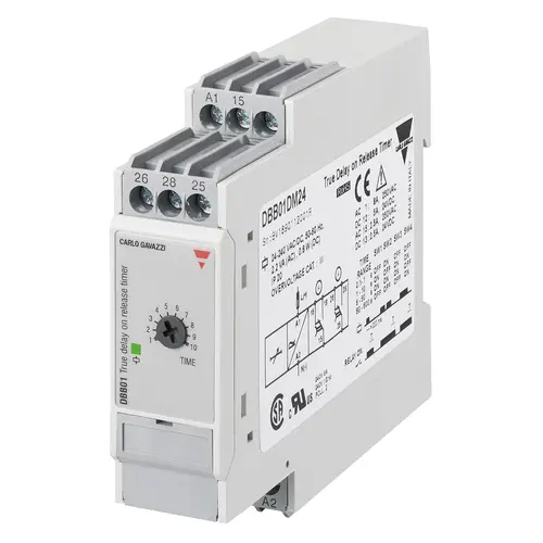 Produktfoto 1 von Carlo Gavazzi DBB01DM24, WAHRE VERZÖGERUNG DES RELEASE-TIMERS DIN22,5 V1R0