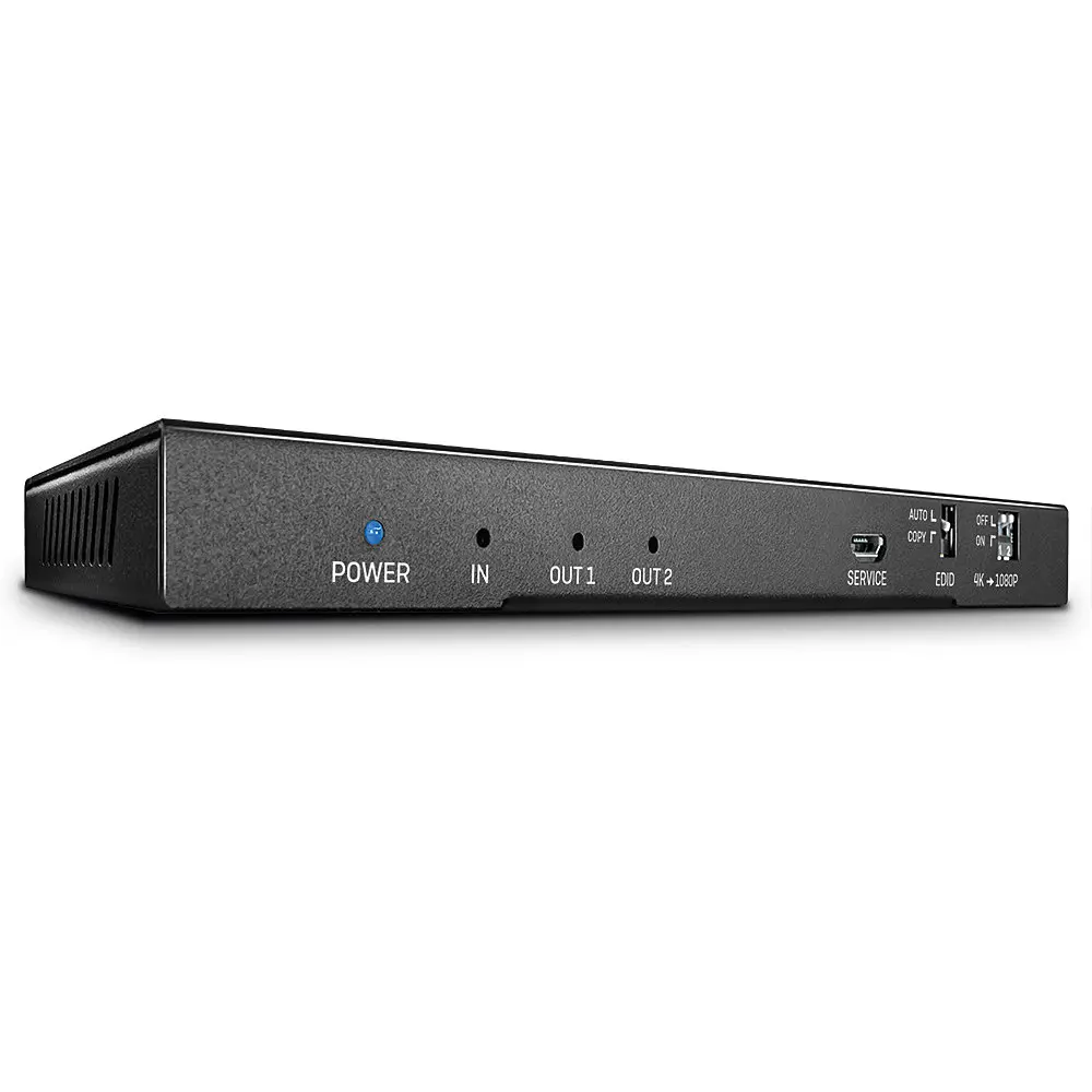 Produktfoto 1 von LINDY 38230, 2 Port HDMI 18G Splitter mit Audio & Downscaling