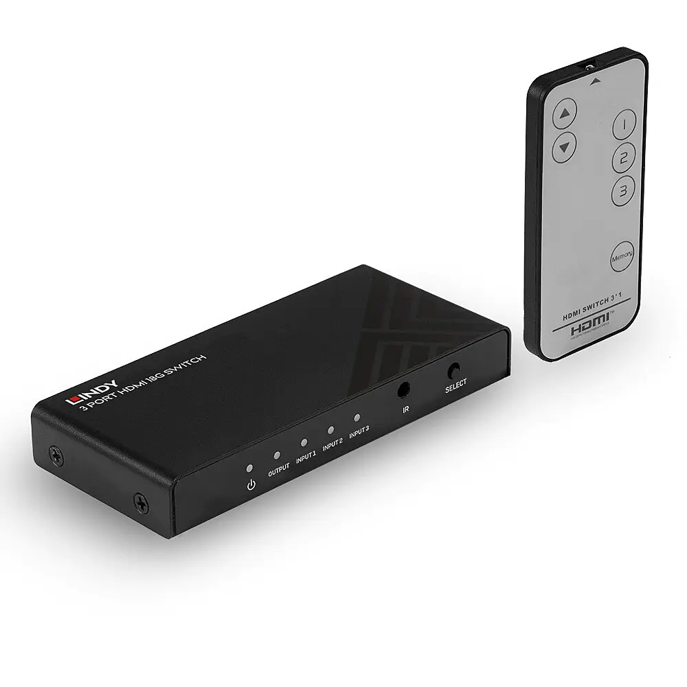 Produktfoto 1 von LINDY 38232, 3 Port HDMI 18G Switch
