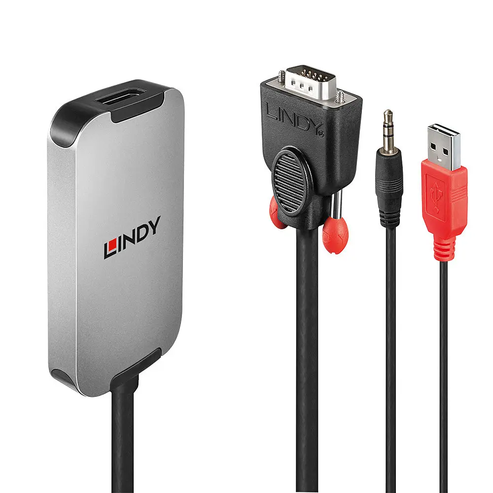 Produktfoto 1 von LINDY 38296, VGA zu DisplayPort 1.2 Konverter