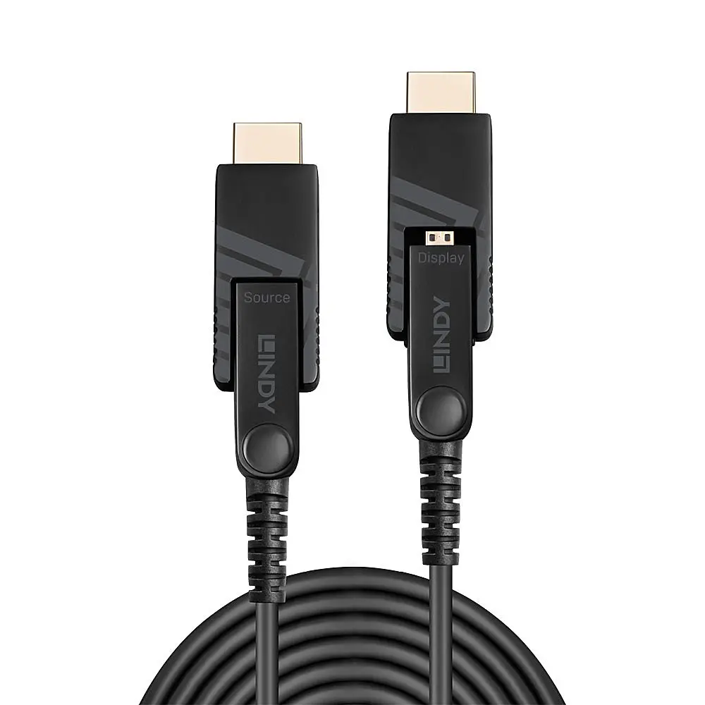Produktfoto 1 von LINDY 38320, 10m Fibre Optic Hybrid Micro-HDMI 4K60 Kabel mit HDMI- & DVI-St.