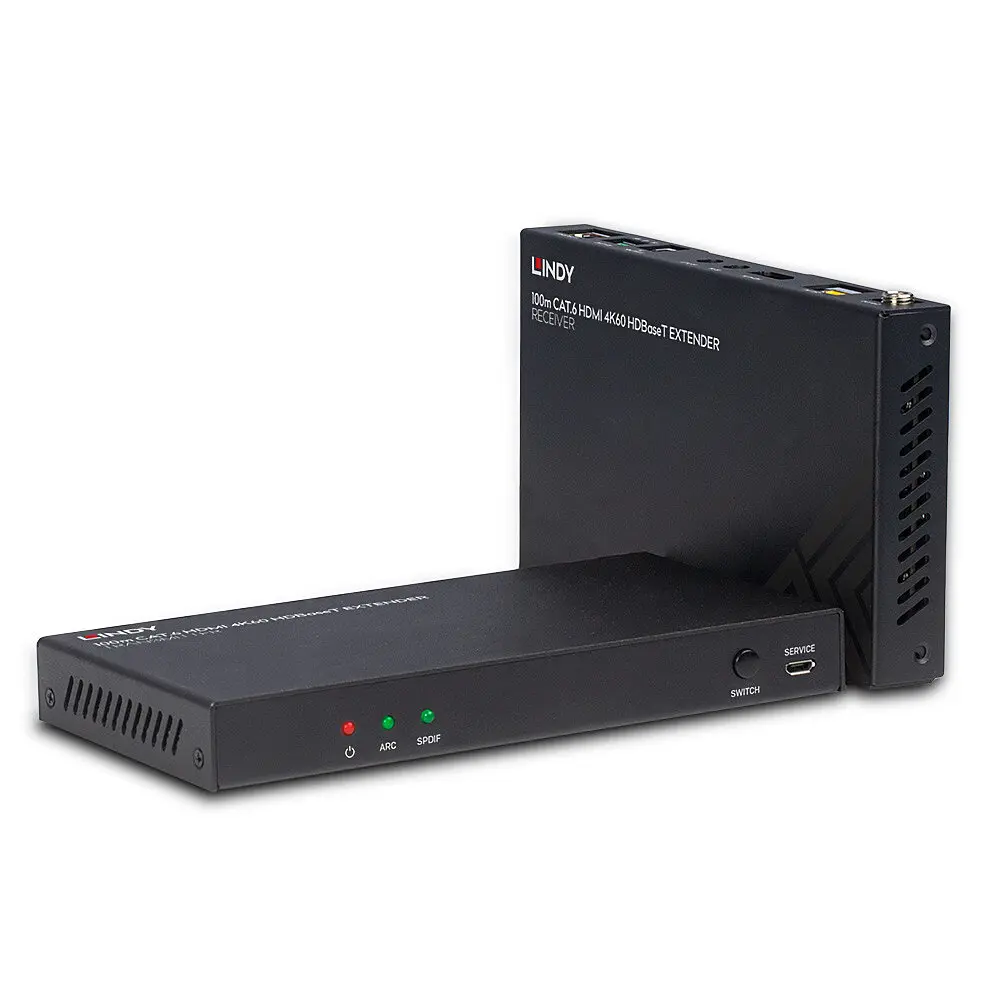 Produktfoto 1 von LINDY 38340, 100m Cat.6 HDBaseT Extender, HDMI 4K60, Audio, IR & RS-232