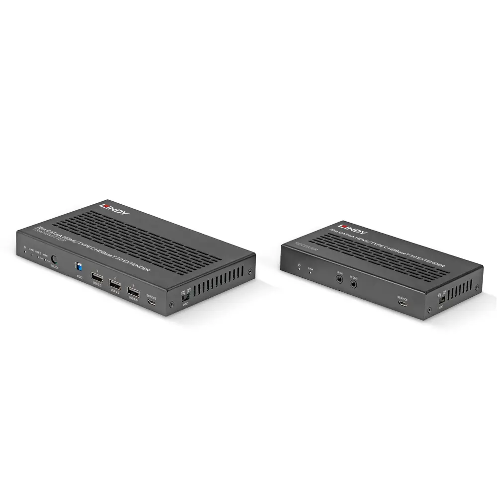 Produktfoto 1 von LINDY 38346, 70m Cat.6A HDMI 4K60 & Typ C HDBaseT 3.0 KVM Extender