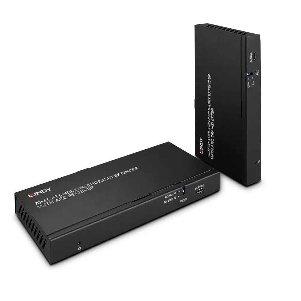Produktfoto 1 von LINDY 38349, 70m Cat.6 HDMI 4K60, Audio, IR & RS-232 HDBaseT Extender mit ARC