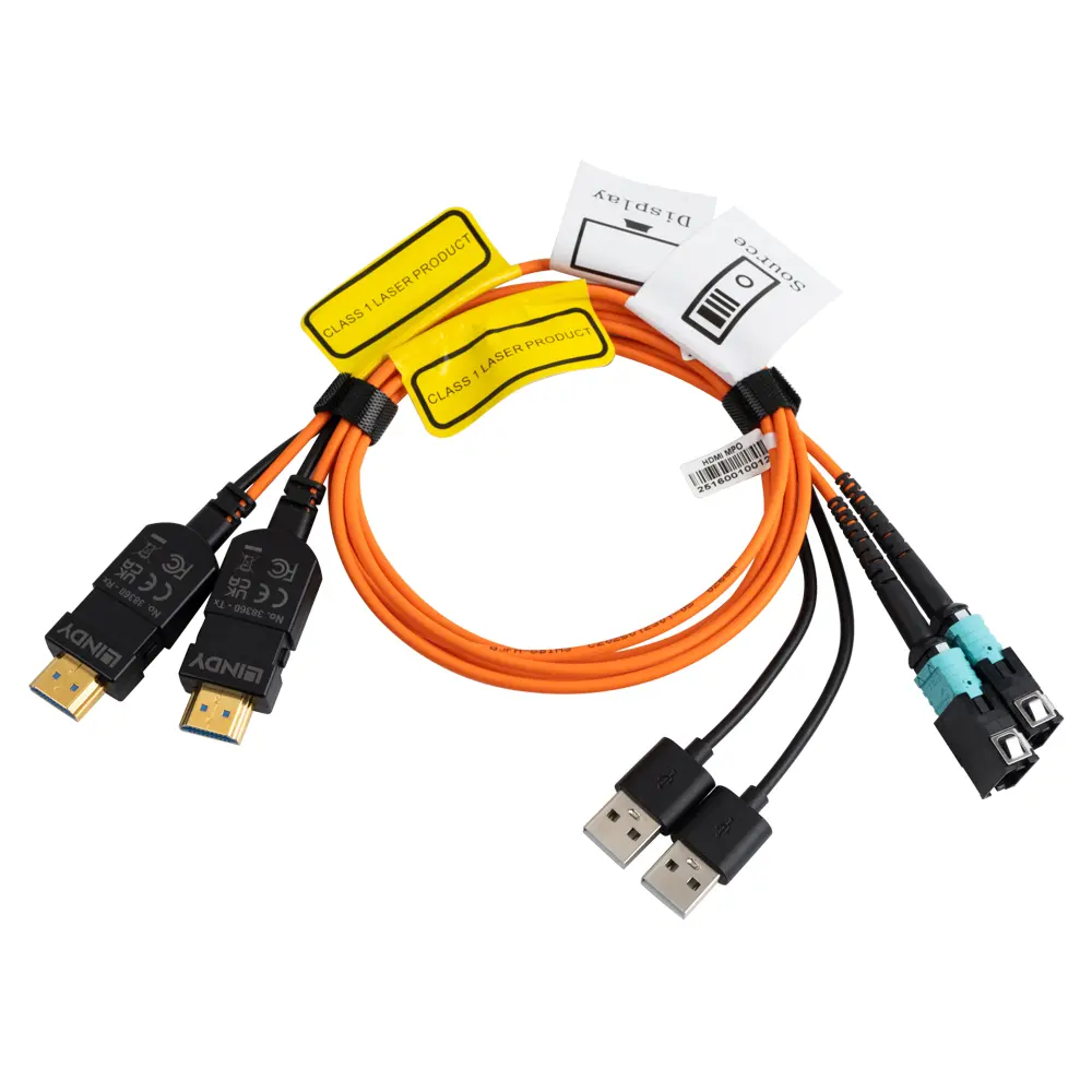 Produktfoto 1 von LINDY 38360, 100m MPO-Glasfaser HDMI 8K60 Extender