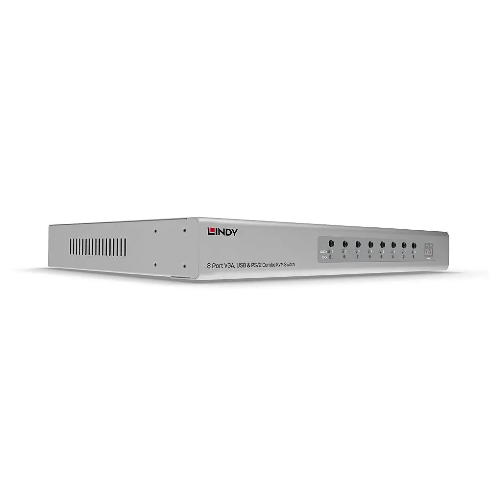 Produktfoto 1 von LINDY 39526, 8 Port VGA & USB KVM Switch Combo