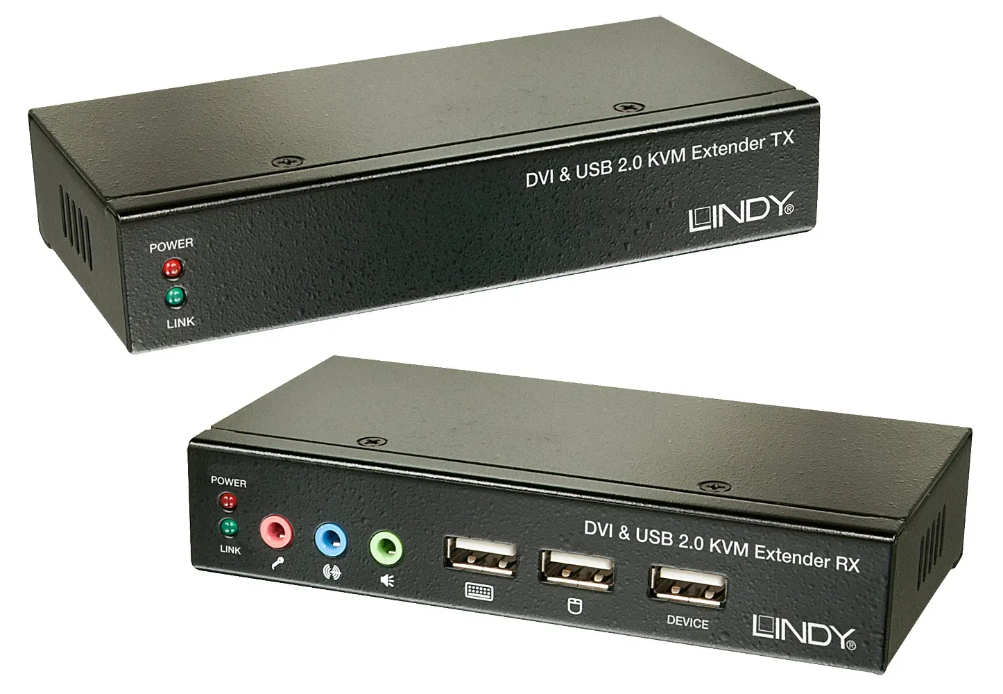 Produktfoto 1 von LINDY 39377, 50m Cat.6 DVI-D Single Link, USB & Audio KVM Extender