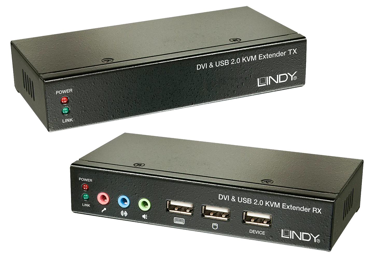 Produktfoto 1 von LINDY 39377, 50m Cat.6 DVI-D Single Link, USB & Audio KVM Extender
