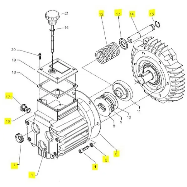 Produktfoto 1 von Kränzle Ölgehäuse kpl. für AM-Pumpe, mit Feder