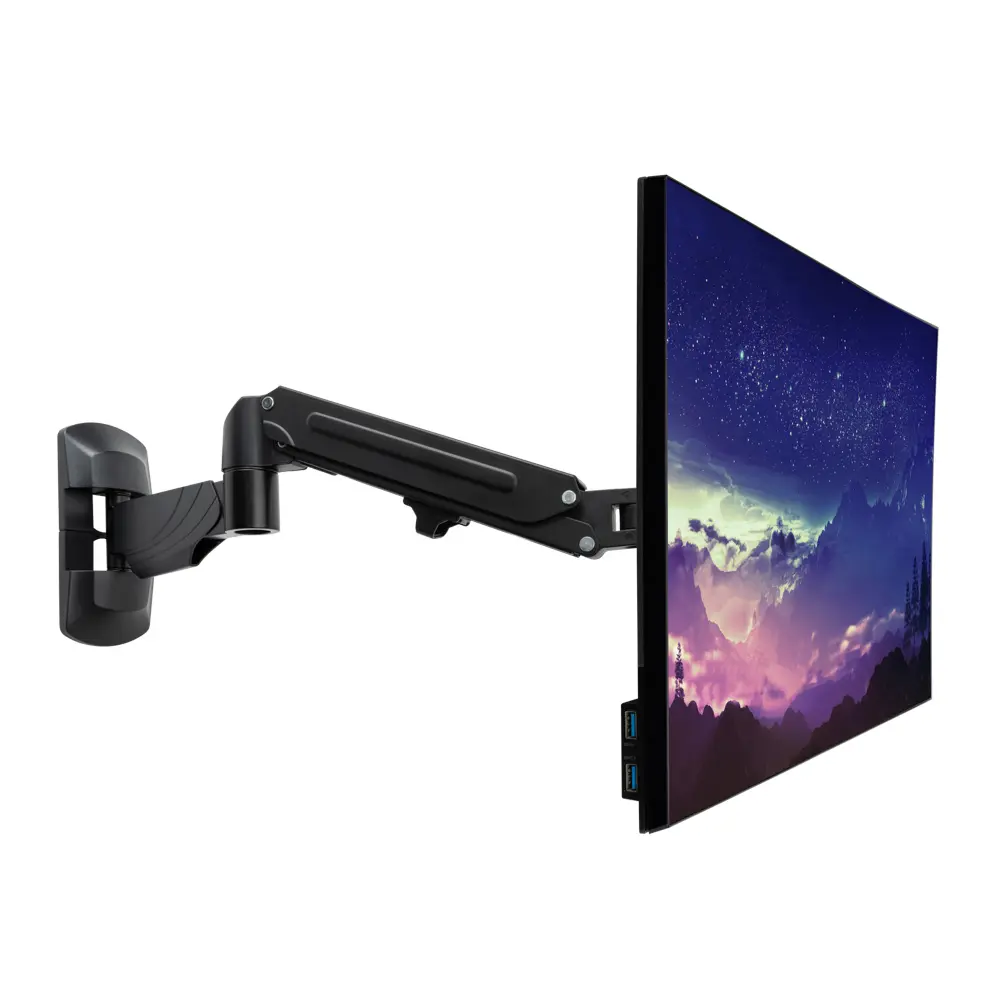 Produktfoto 1 von LINDY 40712, Wall Mounted Single Gas Arm Display Mount - Black