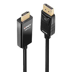 Produktfoto 1 von LINDY 40928, 5m Display Port auf HDMI 4K60Hz Adapterkabel mit HDR