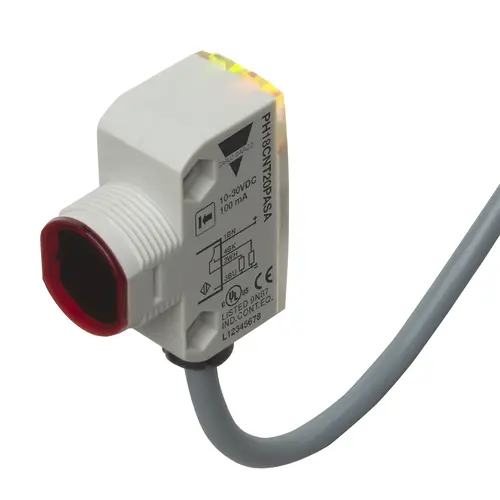 Produktfoto 1 von Carlo Gavazzi PH18CNT20PASA, PHOTO SQ TR PL M18 PNP NO+NC, KABEL