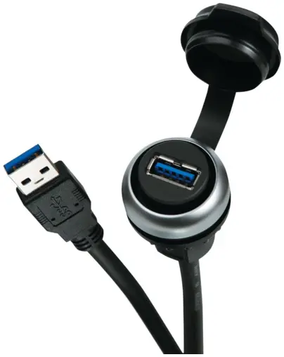 Produktfoto 1 von Murrelektronik 4000-73000-0180000, MSDD Einbaudose USB 3.0 BF A, 2.0m Leitung