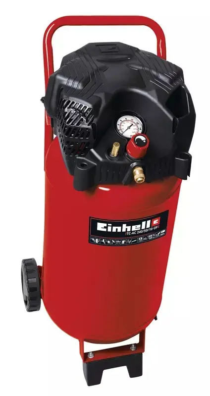 Produktfoto 1 von Einhell Kompressor TH-AC 240/50/10 OF, 230V, 10 bar, ölfrei, Kesselinhalt 50L