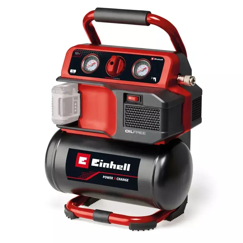 Produktfoto 1 von Einhell Kompressor TE-AC 18/75 Li OF-Solo, 18V, 8 bar, ölfrei, Kesselinhalt 5L