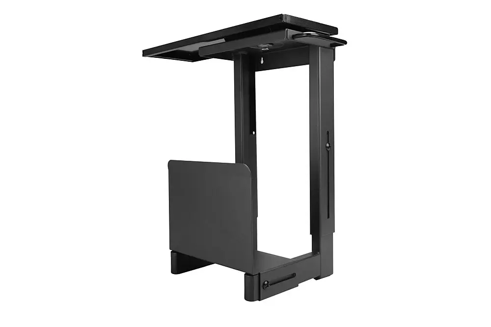 LINDY 40284, PC-Halterung für Untertischmontage, ausziehbar und drehbar
