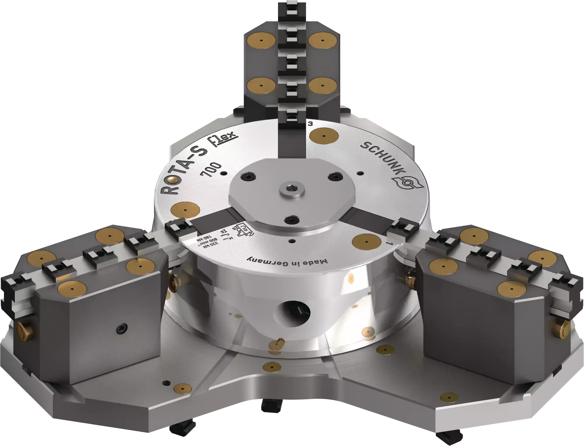 Produktfoto 1 von SCHUNK ROTA-S flex 700, Gewichtoptimiertes 3-Backen Handspannfutter