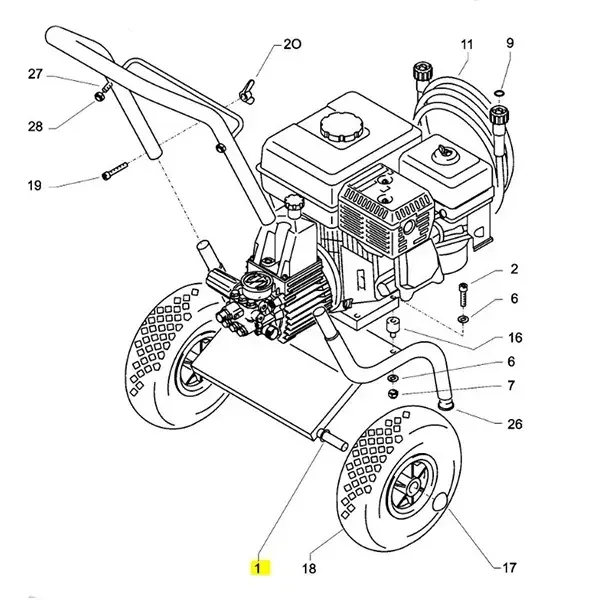 Produktfoto 1 von Kränzle Fahrgestell Unterteil B 10/200, Kränzle Zubehör und Ersatzteile