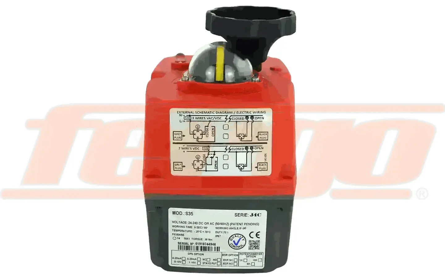 Produktfoto 1 von Fergo J4C S35 DPS Positioner Stellungsregler Fail-Safe BSR NC Schwenkantrieb 35Nm