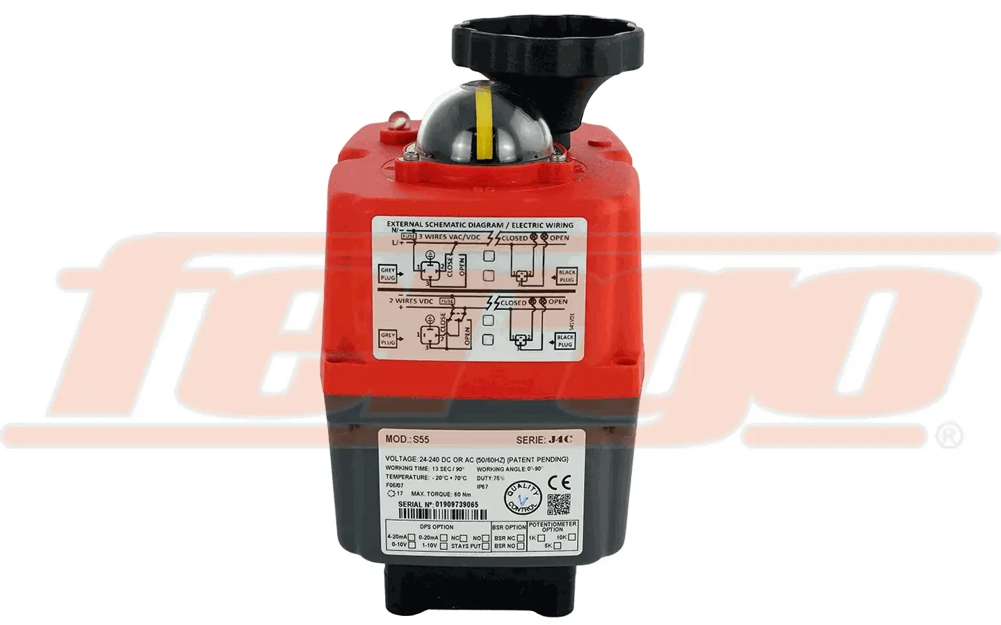 Produktfoto 1 von Fergo J4C S55 DPS Stellungsregler Elektrischer Schwenkantrieb 24V-240V 55Nm