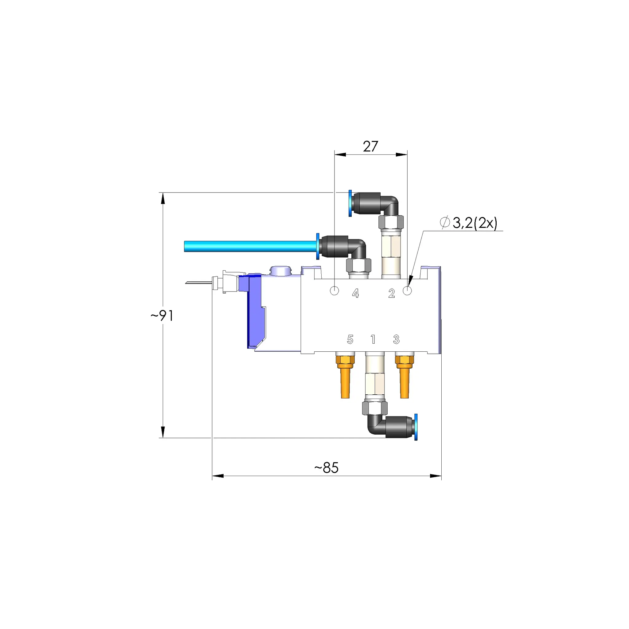 Produktfoto 1 von Ingun PMV-MO5/2-QS4-24V-SET, Pneum. Magnetventil, SKU: 42702