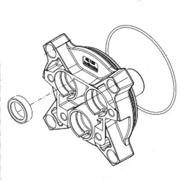 Produktfoto 1 von Kränzle Gehäuseplatte AP, für 15 mm Plunger