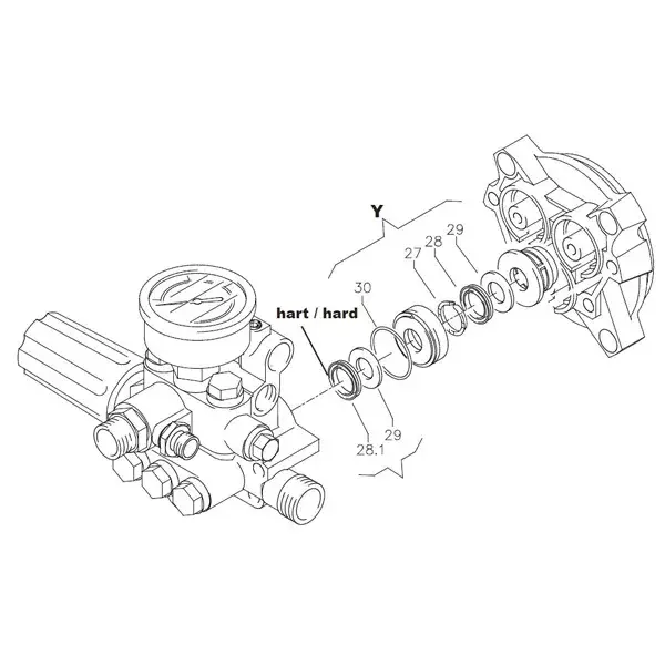 Kränzle Hochdruckreiniger Zubehör Reparatursatz, Manschetten 15 mm
