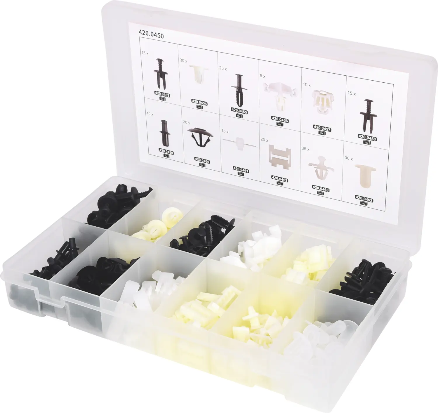 Produktfoto 1 von KS Tools 420.0450, Befestigungs-Clip-Satz für Mercedes, 270-tlg